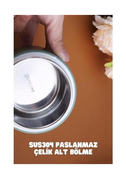 Menashop 800ML Lunchbox Mini Boy Iki Katlı Paslanmaz Çelik Sefer Tası Yemek Kutusu Kaşık Hediyeli (Yeşil) fiyatları