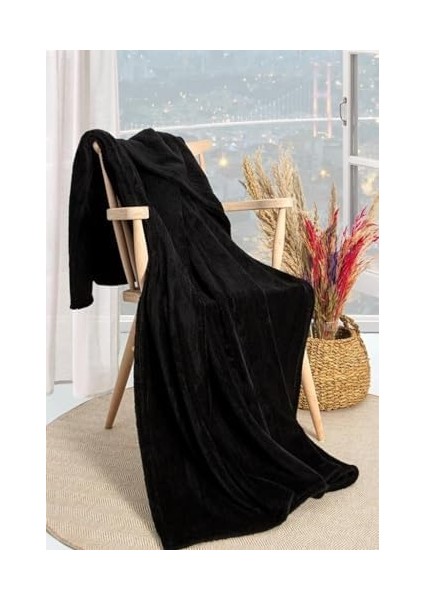 Menashop Siyah Wellsoft Tv Battaniye 100X170 cm fiyatları
