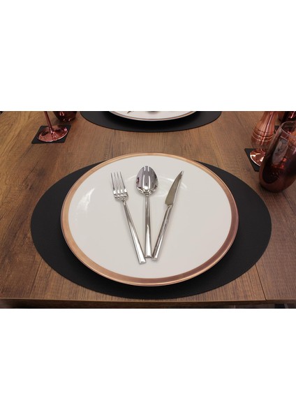 Menashop Oval Lazer Kesim Suni Deri Amerikan Servis 2 Adet 35X45 cm
