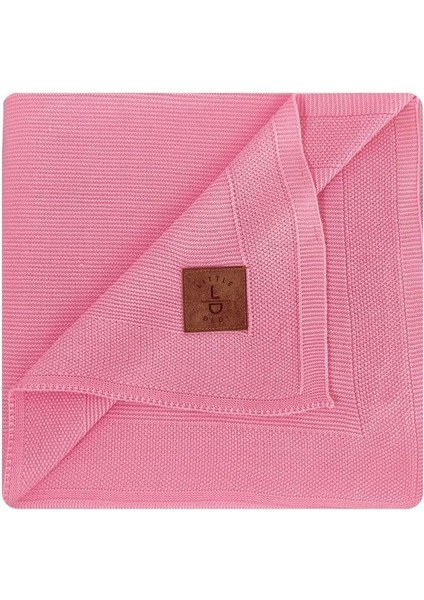 Menashop Metrashop Dedi Dua Yumuşak Örme Bebek Battaniyesi, Oeko-Tex 100 Sertifikalı - Hipoalerjenik ve Isı Düzenleyici - Lüks Konfor, Nefes Alabilen Yapılı Çocuk Örtüsü, Pembe 80X100 cm