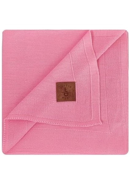 Menashop Metrashop Dedi Dua Yumuşak Örme Bebek Battaniyesi, Oeko-Tex 100 Sertifikalı - Hipoalerjenik ve Isı Düzenleyici - Lüks Konfor, Nefes Alabilen Yapılı Çocuk Örtüsü, Pembe 80X100 cm