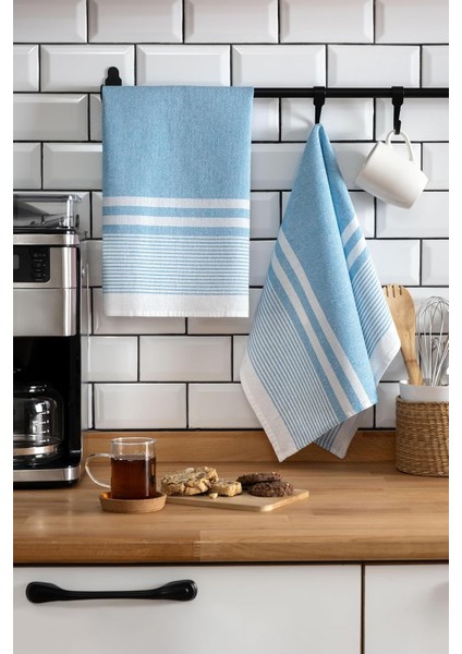 Menashop Home 2'li Mutfak Kurulama BEZI,%100 Pamuk Yüksek Su Emici, Beslenme Örtüsü, Çok Amaçlı Servis Peçetesi 45X60CM