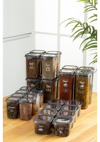 Vienev Serigrafi Etiketli 28LI Peggy Kare Erzak ve Baharat Full Set 8(1,2, 0,55, 0,45) 4x(1,75)