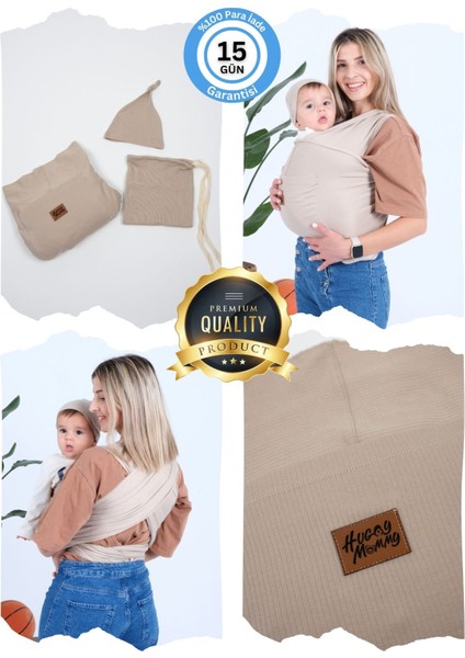 Premium Organik Pamuk Sırt Destekli Cepli Şapkalı Bebek Taşıyıcı Sling Bebek Taşıma Şalı Esnek Wrap modelleri