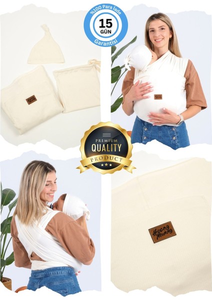 Premium Organik Pamuk Sırt Destekli Cepli Şapkalı Bebek Taşıyıcı Sling Bebek Taşıma Şalı Esnek Wrap fırsatları