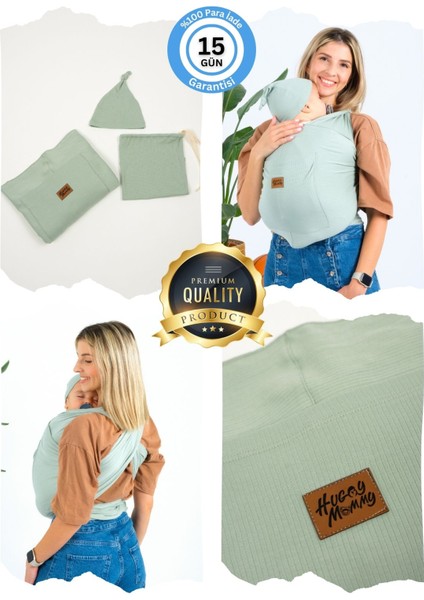 Premium Organik Pamuk Sırt Destekli Cepli Şapkalı Bebek Taşıyıcı Sling Bebek Taşıma Şalı Esnek Wrap fırsatları