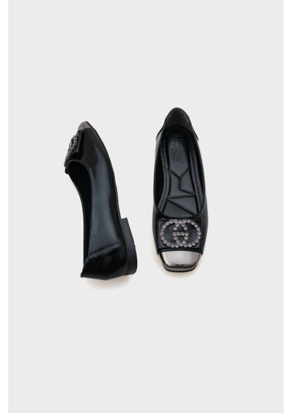 Adel Küt Burunlu Taşlı Tokalı Kadın Babet