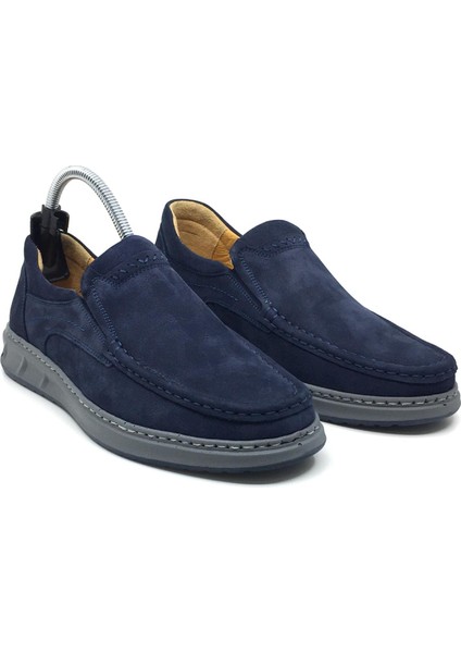 %100 Hakiki Deri Nubuk Ortopedik Erkek Rahat Günlük Loafer Rok Ayakkabı 40-48