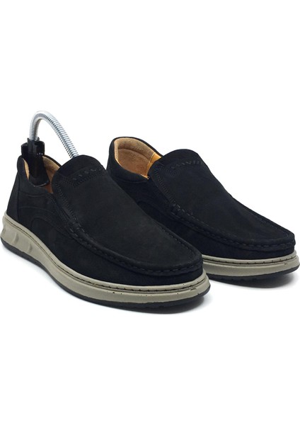 %100 Hakiki Deri Nubuk Ortopedik Erkek Rahat Günlük Loafer Rok Ayakkabı 40-48
