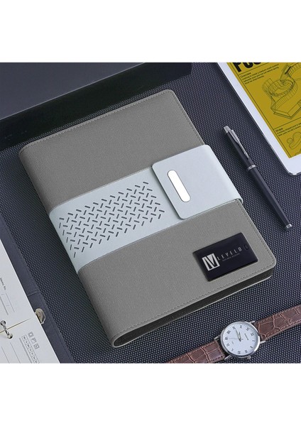 Techbook Not Defteri, Dahili 8000MAH Power Bank, Kartlıklı, Profesyonel