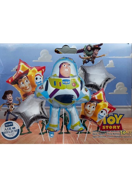 Toy Story Buzz Lighter 5li Folyo Balon Seti