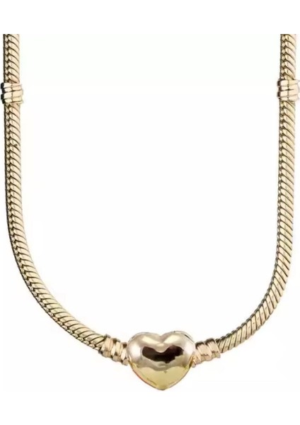 Gümüş Gold Renk Moments Kalp Klipsli Zincir Kolye fiyatları