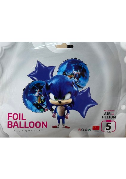 Sonic 5li Folyo Balon Seti
