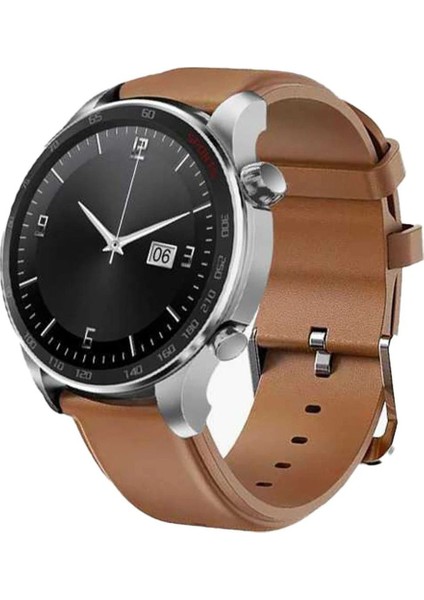 Amoled Akıllı Saat, Bluetooth Çağrı, 20 Gün Pil, Gümüş/kahve