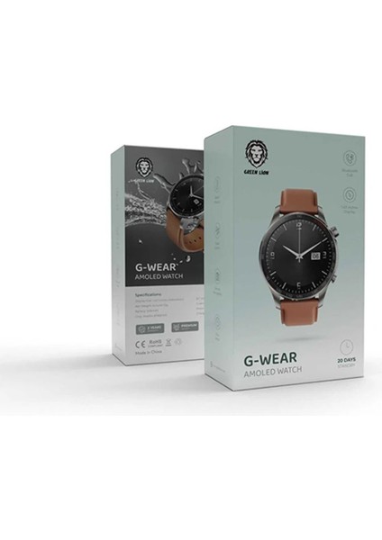 Amoled Akıllı Saat, Bluetooth Çağrı, 20 Gün Pil, Gümüş/kahve modelleri