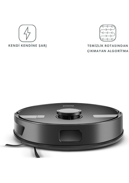 Alex Laser 1291H Moplu ve Haritalamalı 5 Kpa Robot Süpürge Siyah 2025