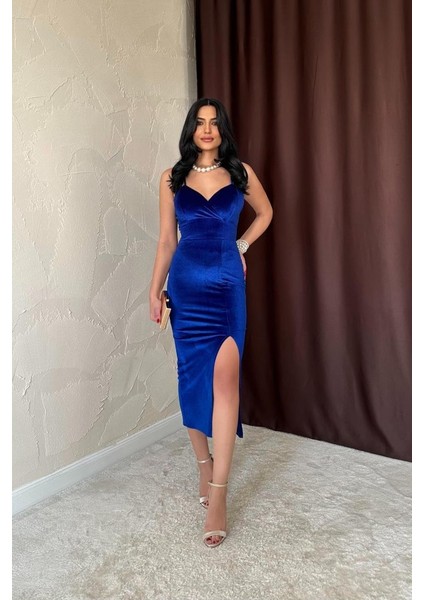 Saks Kadife Elbise Akdenizpos Yeni