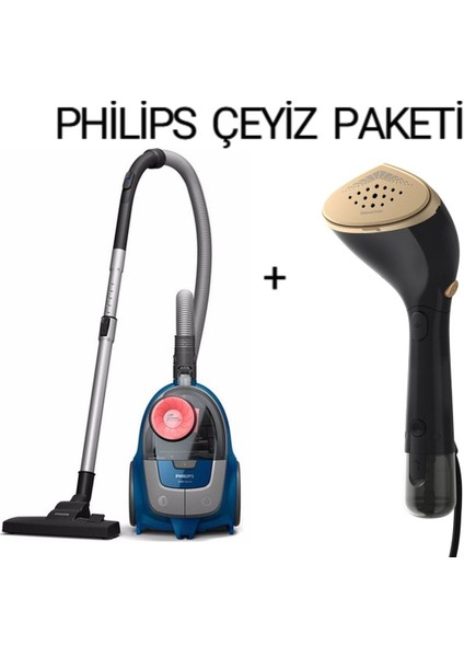 Torbasiz Elektrikli Süpürge + Buharlı Düzleştirici Ütü Çeyiz Paketi 2023