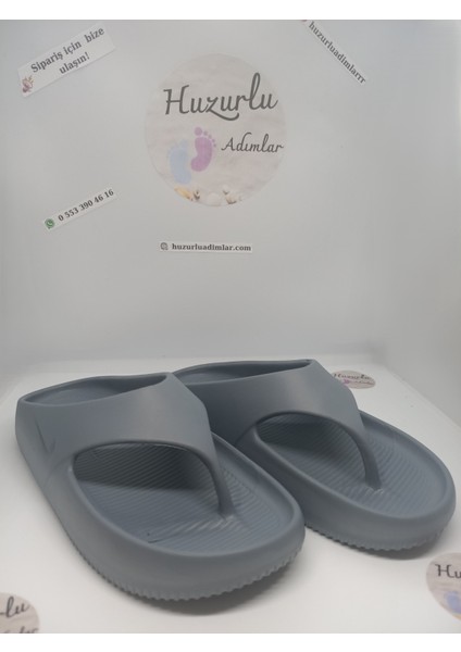 Parmak Arası Unisex Gri Terlik