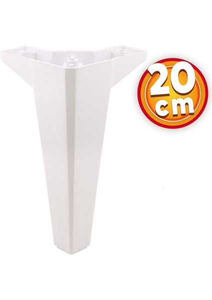 Mobilya Kanepe Sehpa Tv Ünitesi Koltuk Ayağı 20 cm Beyaz Baza Ayak 4 Adet fırsatları