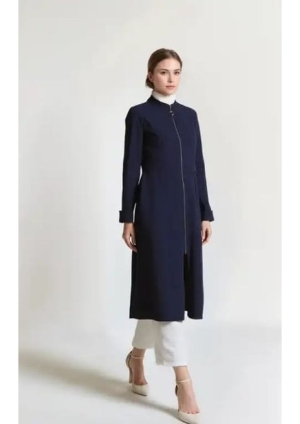 Kadın Tesettür Yarım Pardesü Ferace Kap Giyçık Fermuarlı Dabıl Kumaş fiyatları