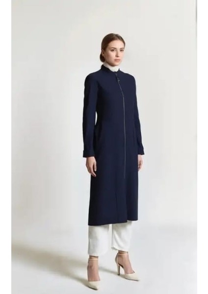 Kadın Tesettür Yarım Pardesü Ferace Kap Giyçık Fermuarlı Dabıl Kumaş fırsatları