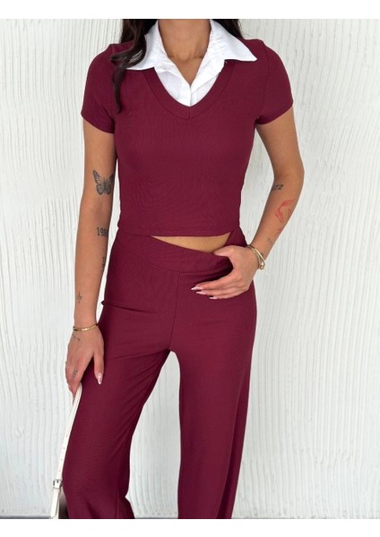 Ottoman Kumaş Beyaz Gömlek Yaka Takım S4142 modelleri