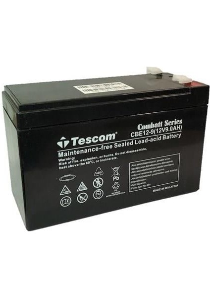 Teskom 12V 9AMPER Kuru Tip Akü