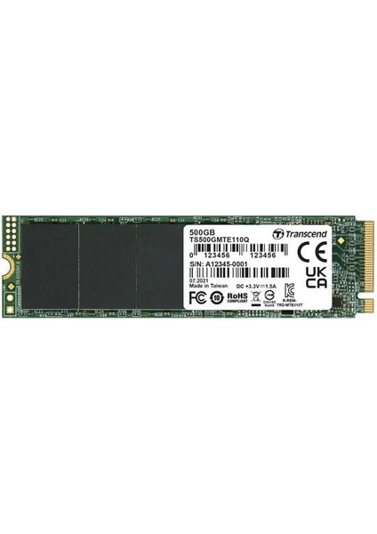 500GB TS500GMTE110Q 1900-900MB/S M2 Nvme Gen3 Disk