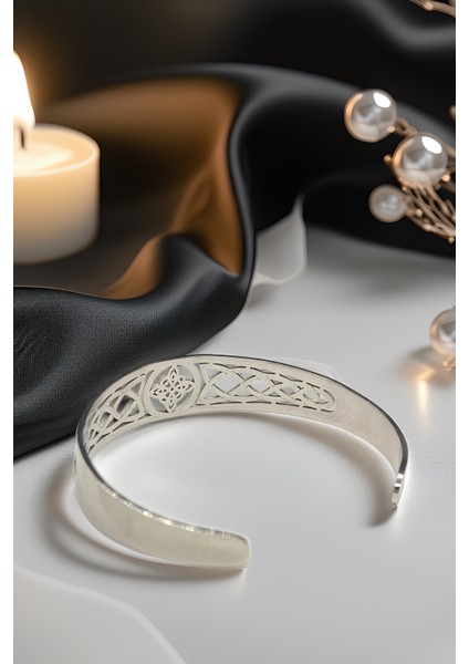 Mythos Collection – Celtic Knot 316L Paslanmaz Çelik Erkek Kadın Özel Kelepçe Bileklik fiyatları