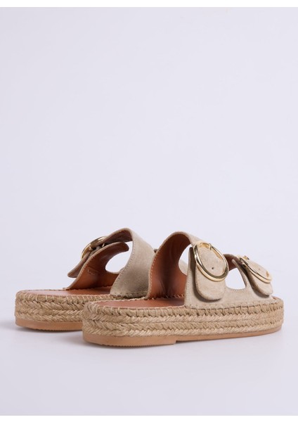Deri Bej Kadın Espadril D-Georgıa modelleri