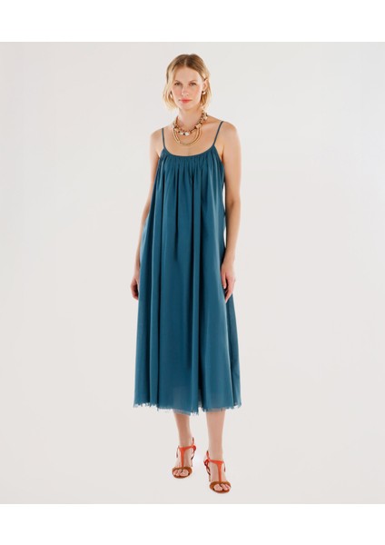 Askılı Midi Boy Elbise