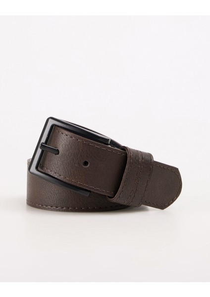 Erkek Kemer Dis-Vintage Kahve 4 cm