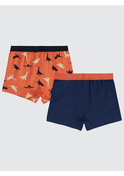 Erkek Çocuk 2'li Boxer Set 2-10 Yaş Turuncu modelleri