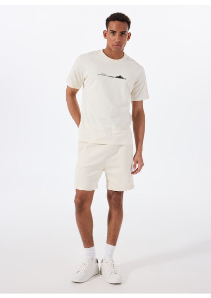Bisiklet Yaka Beyaz Erkek T-Shirt 12288521_JPRBLULIFE Tee Ss Crew Nec