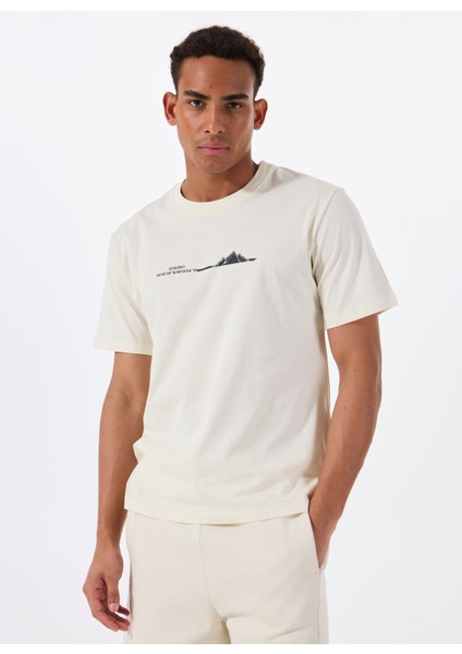 Bisiklet Yaka Beyaz Erkek T-Shirt 12288521_JPRBLULIFE Tee Ss Crew Nec