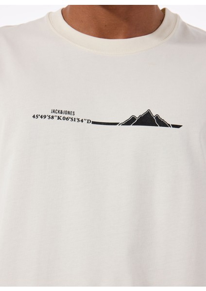 Bisiklet Yaka Beyaz Erkek T-Shirt 12288521_JPRBLULIFE Tee Ss Crew Nec