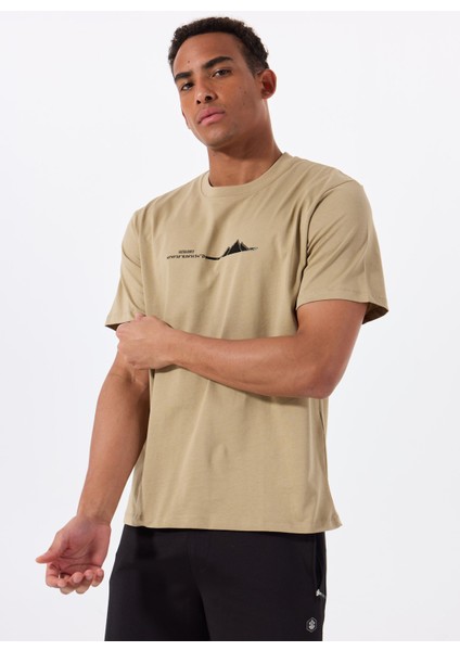 Bisiklet Yaka Bej Erkek T-Shirt 12288521_JPRBLULIFE Tee Ss Crew Nec