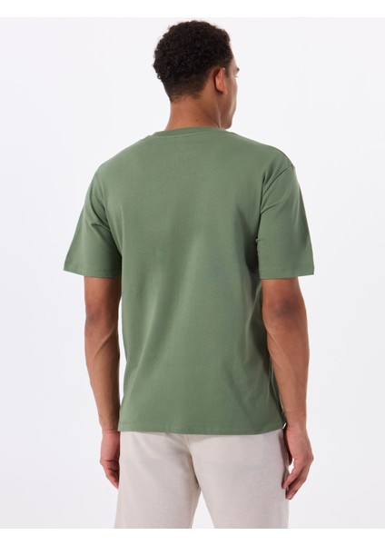 Bisiklet Yaka Koyu Yeşil Erkek T-Shirt 12288374_JPRBLULOGO Tee Ss Crew Nec