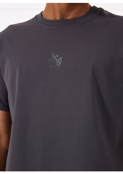 Bisiklet Yaka Füme Erkek T-Shirt 12288374_JPRBLULOGO Tee Ss Crew Nec