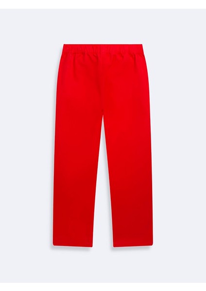 Kadın Basıc Beli Lastikli Loose Kırmızı Pantolon fiyatları