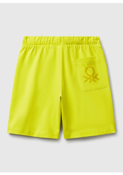 Normal Bel Regular Fit Sarı Erkek Çocuk Şort 3BL0C903L