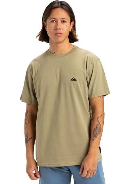 EQYZT07711 Basıc Ss Tee Young Men Haki Bisiklet Yaka Normal Kalıp Erkek T-Shirt