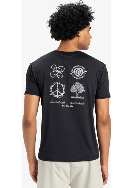 EQYKT04373 Lap Tıme Ss Tee Siyah Bisiklet Yaka Normal Kalıp Erkek T-Shirt fırsatları