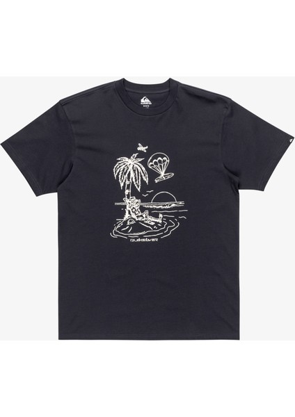 EQYZT08044 Ev Tuned Out Ss Lacivert Bisiklet Yaka Normal Kalıp Baskılı Erkek T-Shirt fırsatları