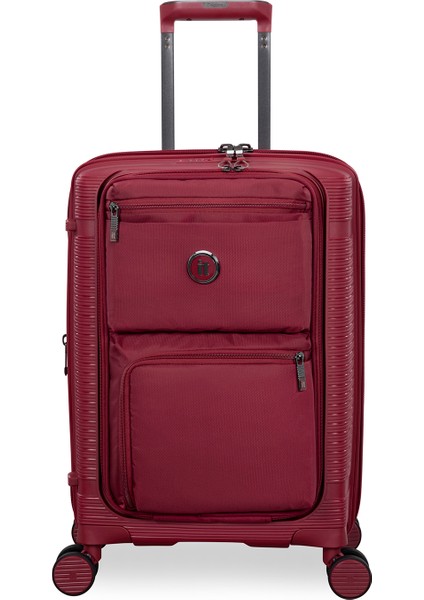 Itluggage Bordo Çekçekli Sert Valiz Unanimous Kabin