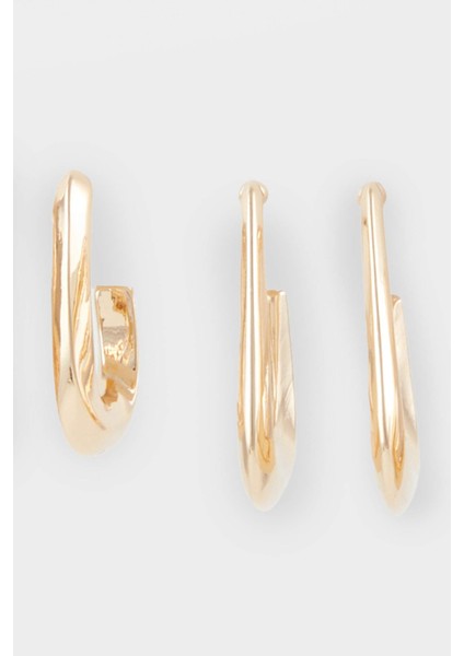 Kadın 3'lü Gold Küpe E9065AXNS