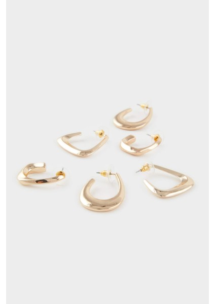 Kadın 3'lü Gold Küpe E9065AXNS