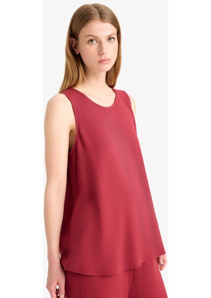 Regular Fit Yuvarlak Yaka Kolsuz Plaj Üstü-Fall in Love D9762AX25SM modelleri