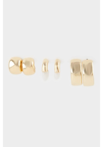 Kadın 3'lü Gold Küpe E9079AXNS